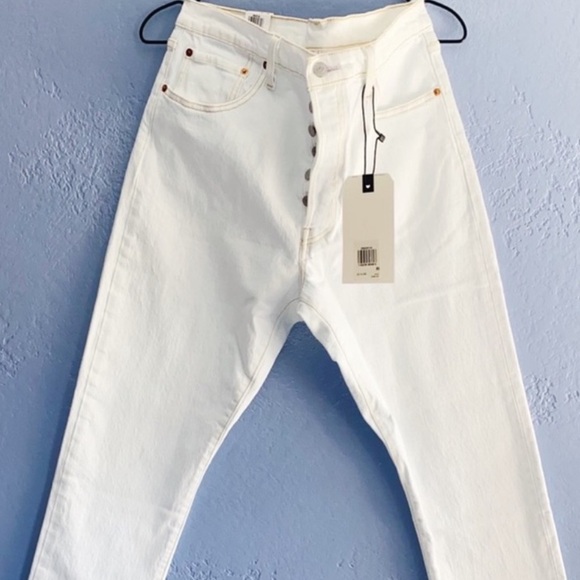 Levi’s 501 Bleach Wash Skinny Jeans Size 32 - Picture 3 of 7